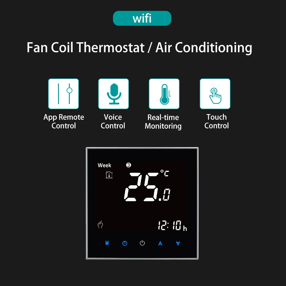 Imagem -03 - Tuya-termostato Digital para Ar-condicionado Wifi e Controle de Temperatura 110v e 220v