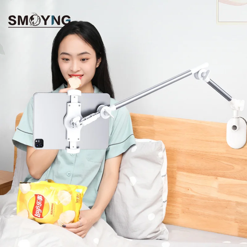 

SMOYNG Long Arm Aluminum Alloy Lazy Tablet Phone Mount Holder Stand Support For iPhone iPad Pro 12.9 Adjustable Desk Bed Mount