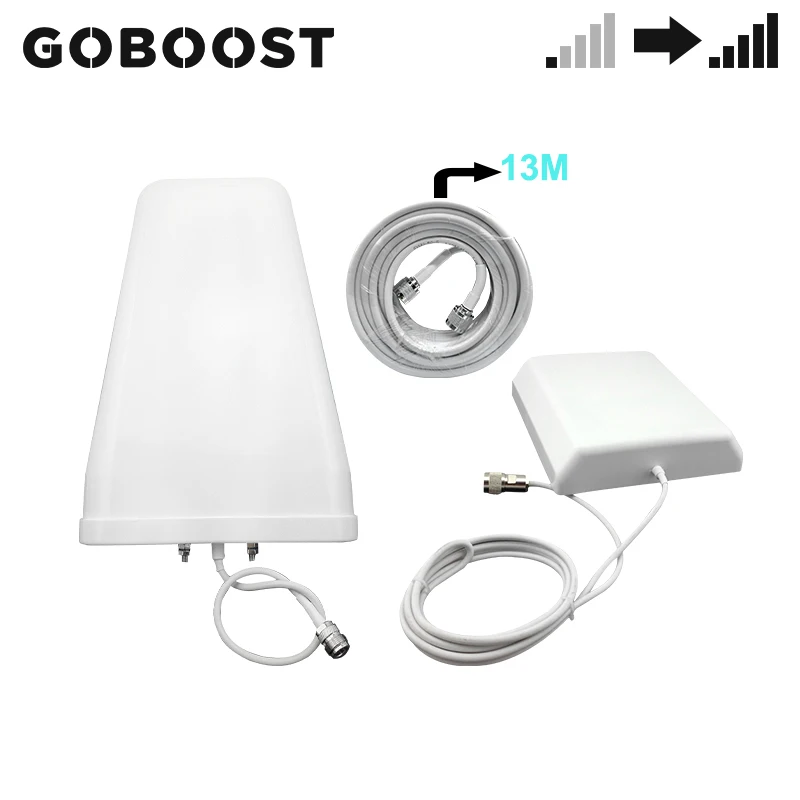 GOBOOST Outdoor Log Periodic Antenna Indoor Wall-mounted Antenna With 13M Cable For Cell Phone Signal Booster Accessory Kit