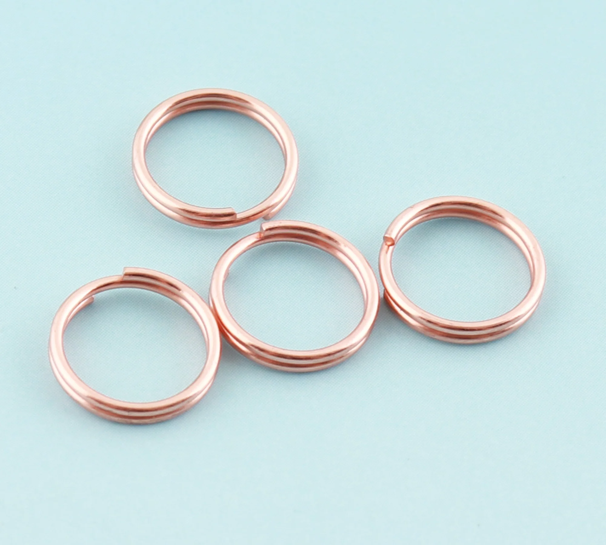 200pcs 10mm Split Rings Rose Gold Keyrings Mini Jewelry rings Metal for Key Chain Jump rings Wholesale