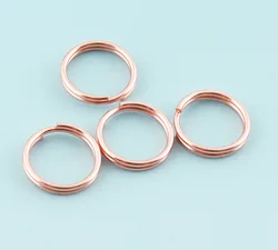 200pcs 10mm Split Rings Rose Gold Keyrings Mini Jewelry rings Metal for Key Chain Jump rings Wholesale