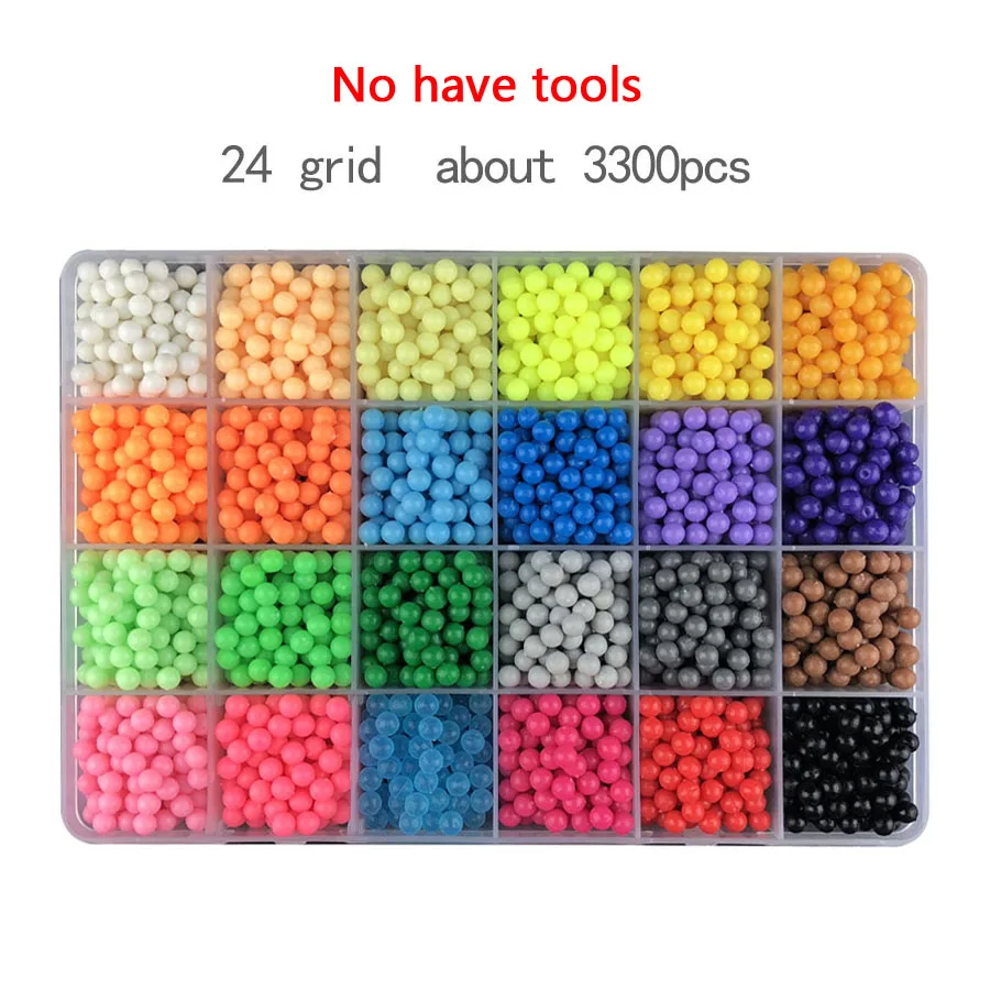 DIY water spray beads kit set Refill Beads puzzle tool crystal beads ball perlen games 3D handmade magic toys for children