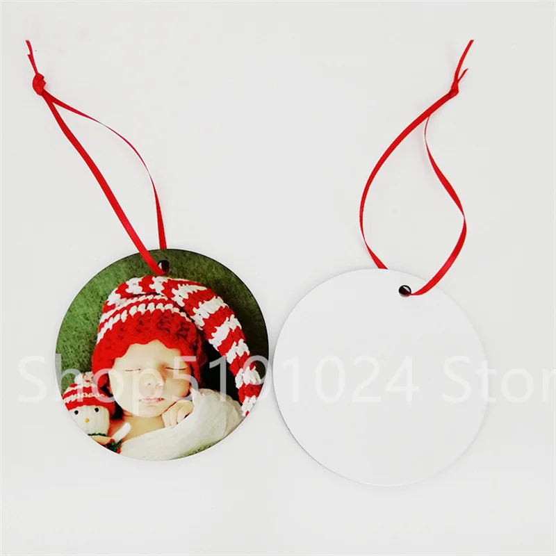 

30pcs/Lot Sublimation Blank Heat Transfer Printing Christmas Decoration Pendant MDF Two-sided Printing New DIY Gifts