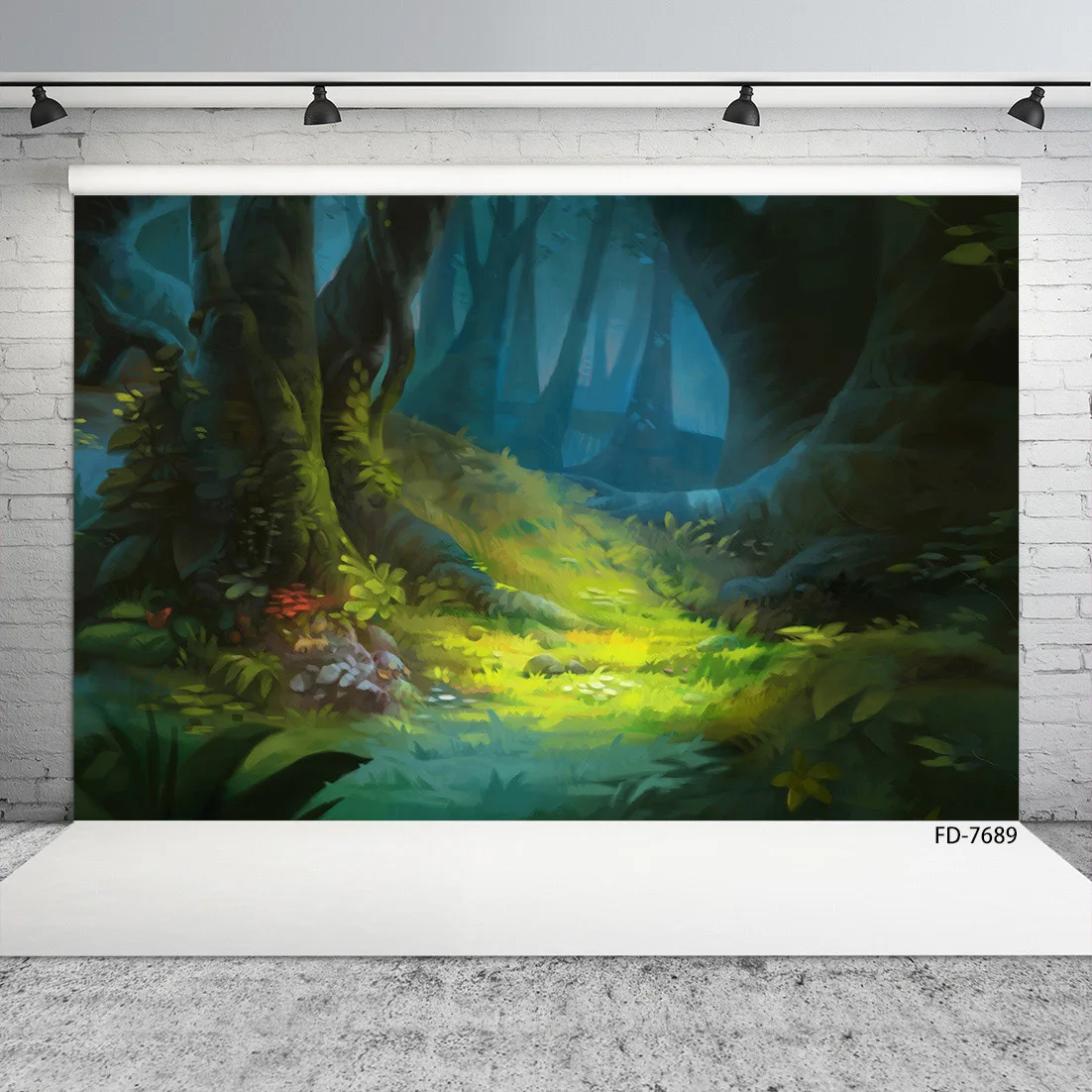 Archyway – toile de fond en vinyle avec arbre de la forêt magique, bannière de fête d'anniversaire, arrière-plan pour photos d'enfants et de bébés, accessoire de photographie