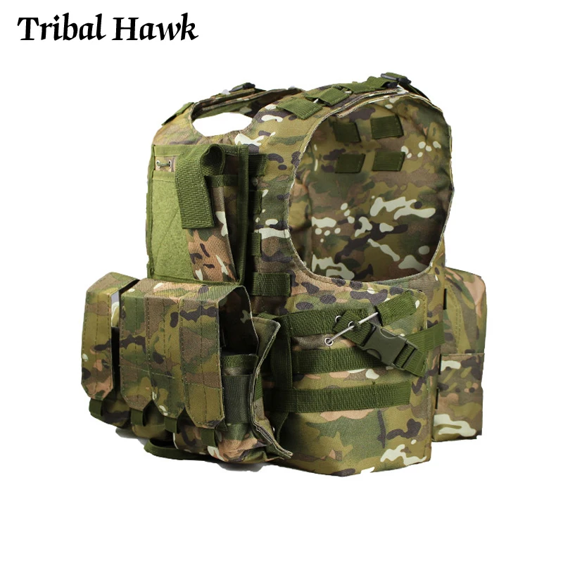 Tactical Vest Assault Carrier Airsoft Molle Vest Equipment Outdoor Shooting CS Hunting Combat Camouflage Vest Gear