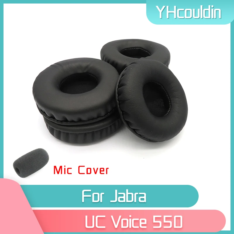 وسادات أذن من YHcouldin لصوت جابرا UC 550 Duo/مونو/MS ملحقات سماعة الرأس استبدال جلد مجعد
