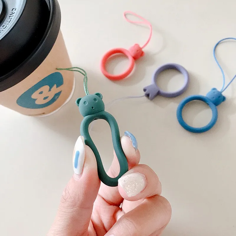 かわいい携帯電話のリストストラップ旅行携帯電話ストラップユニバーサルシリコンハンドロープモバイルペンダントキーホルダーカードキーストリップ