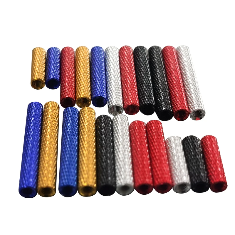 10PCS M2*15/16/20/22/23/25/27/30 Knurled Standoff Aluminum Alloy Column