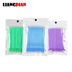 100pcs/lot S M L Size Disposable Cotton Soft Swab Eyelash Extension Microbrush Applicators Individual Mascara Micro Brush Stick