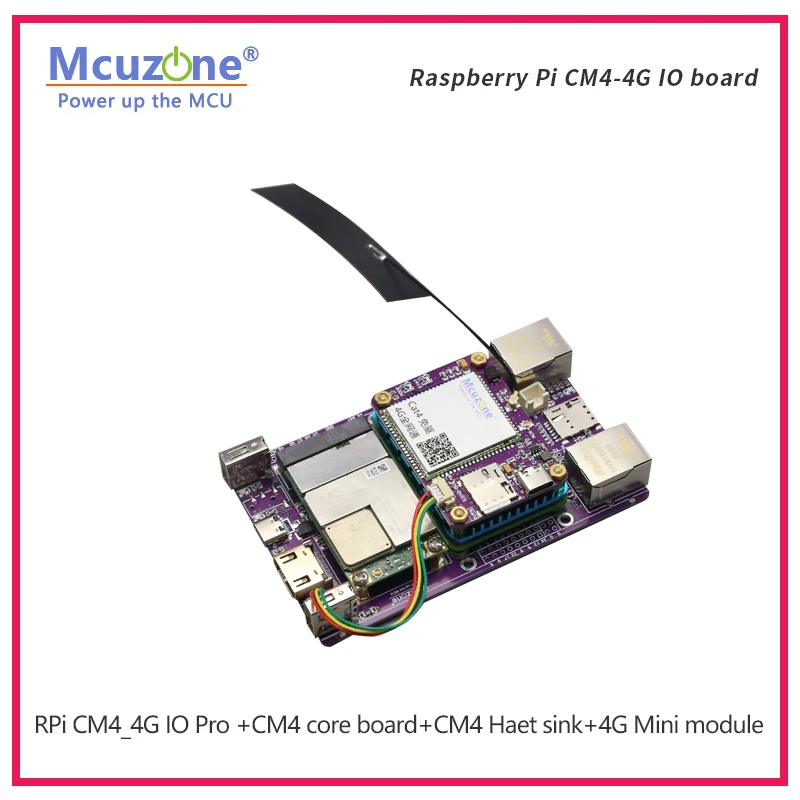 Imagem -02 - Nova Placa Raspberry pi Cm44g io Pro Dual Ethernet e Módulo 4g Lte Eg25-g Qualcomm 4g Nl668-am eu sem Driver