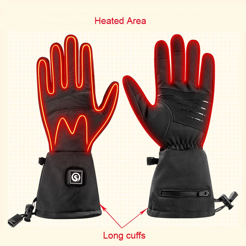 SAVIOR  New 7.4V Bicycle Electric Heated Gloves  Rechargeable Battery Winter Warm Waterproof Sports Cycling Ski Gloves