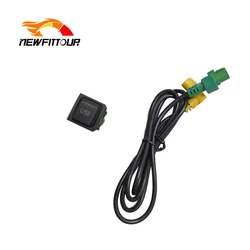 USB Adapter Switch Button wiring harness For vw Passat B6 B7 CC Golf 6 Jetta 5 mk5 6 mk6 Tiguan Polo RCD510 RNS315 5KD035726