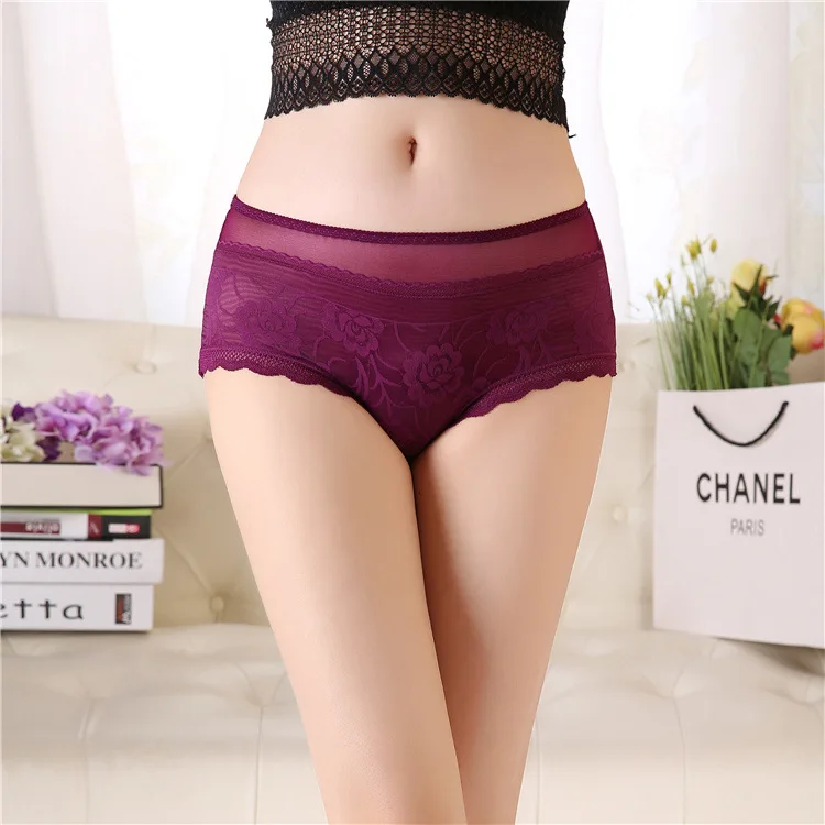 

Plus size underwear female lace fat mm200 kg plus fat plus size plus high waist cotton crotch briefs comfortable and sexy