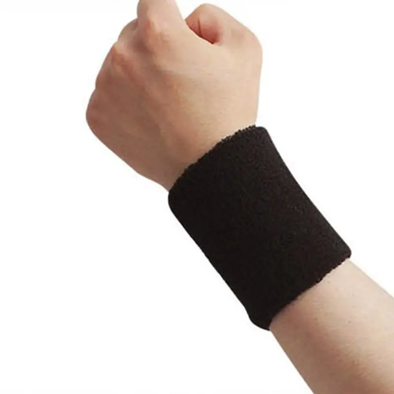 1Pcs Wrist Sweatband Tennis Sport Wristband Volleyball Gym Wrist Brace Support Sweat Band Towel Bracelet Protector