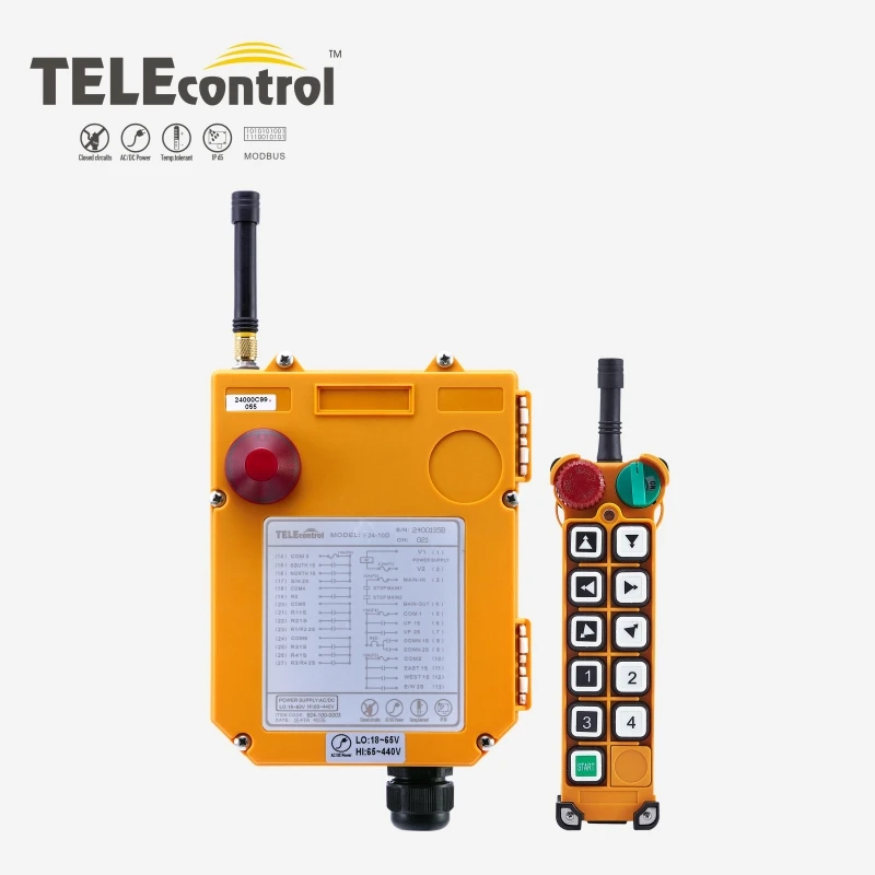 Industrial Remote Control F24-10D Crane Lift Switch 10 Double Speed Buttons 1 Receiver 1 Transmitter for hoist crane