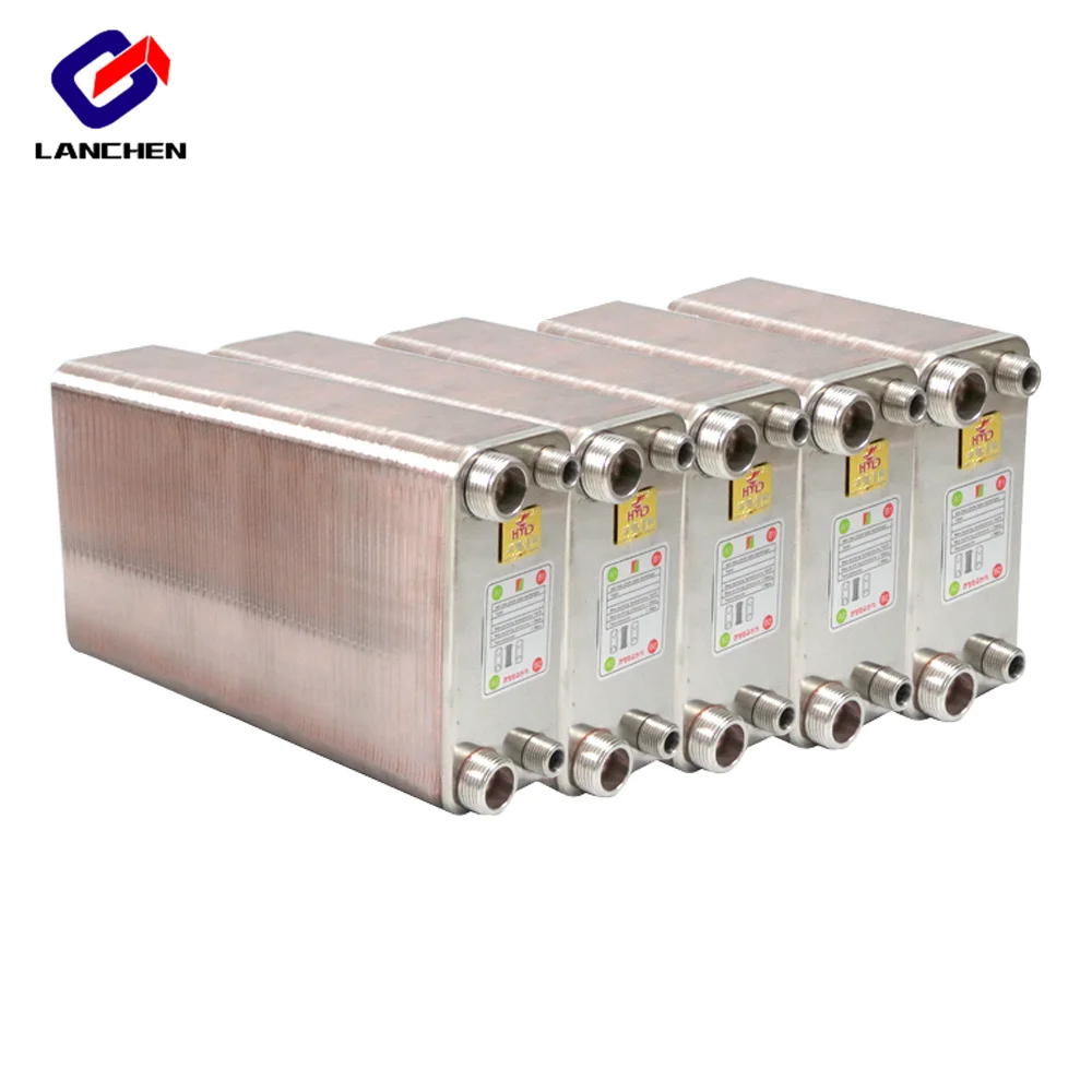 50แผ่น Brazed แผ่นแลกเปลี่ยนความร้อนเบียร์ Wort Chiller Cooler บ้านเบียร์ Brazed แผ่นเครื่องทำน้ำอุ่น SUS304