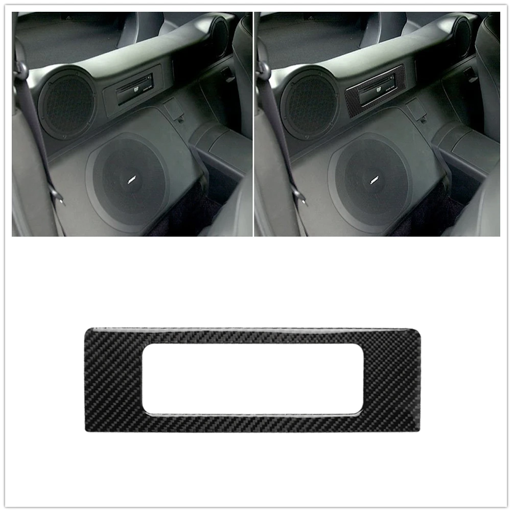 

For Nissan 350Z Z33 2003-2009 Carbon Fiber CD Music Player Panel Cover Trim Center Console Switch Button Key Frame Strip Sticker