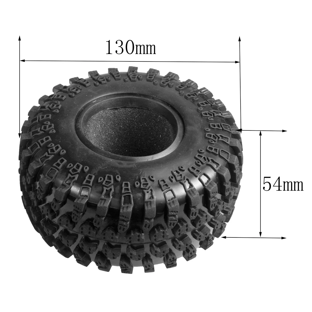 YEAHRUN Universal 2. 2-calowe opony gumowe opony do Axial Wraith 90018 TRX-4 1/10 samochód zdalnie sterowany RC części samochodowe Off Road