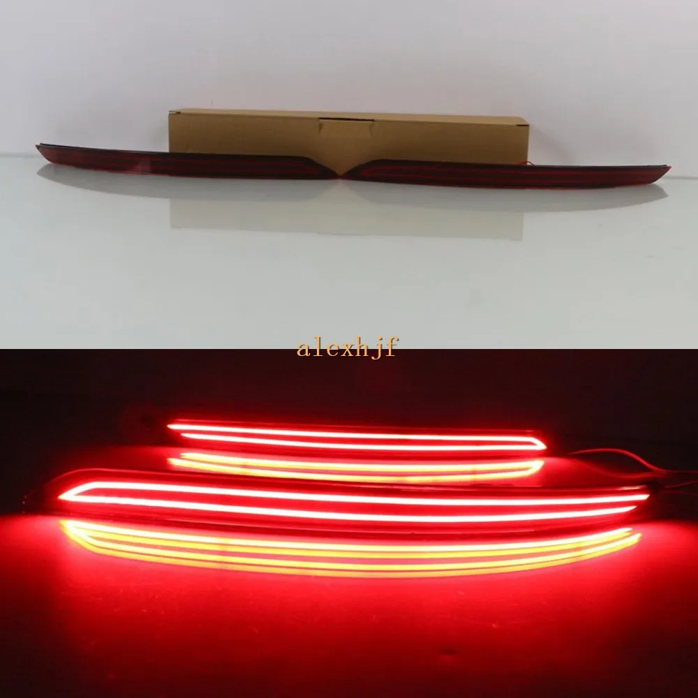 

July King Car LED Brake Lights Case for Hyundai Elantra 2017 2018, LED Light Guide Brake light + Night Running Warning Lights