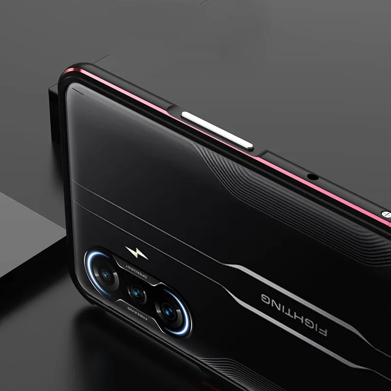 For Xiaomi Redmi K40 Gaming Enhance Edition Luxury Metal Bumper Case Armor Aluminum Alloy Protective Frame Cover