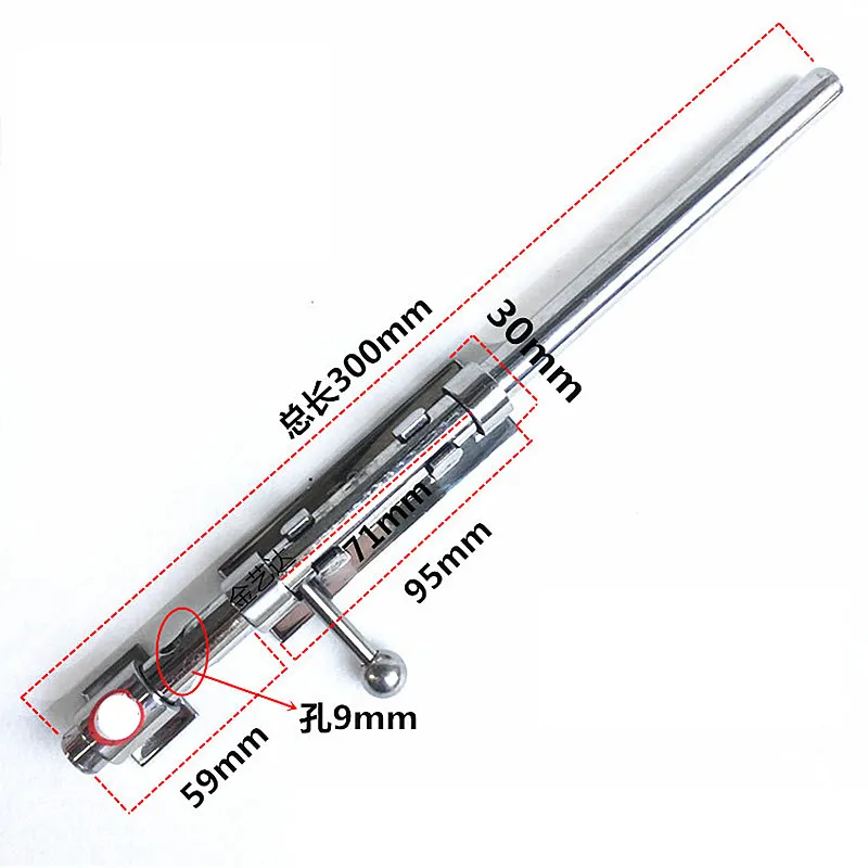304 duży śruba ze stali nierdzewnej zabezpieczenie do drzwi śruba blokująca drzwi z kłódką blokady drewniane drzwi blokada ziemi śruby 300/600/900mm