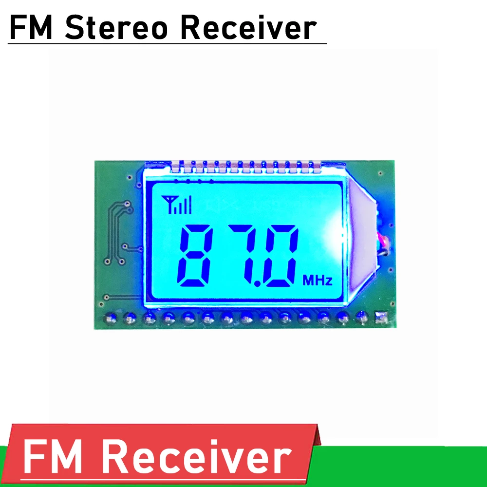 DSP PLL FM Stereo Receiver Module 87-108MHz Frequency LCD display Digital FM Radio Wireless Microphone Audio campus Broadcast