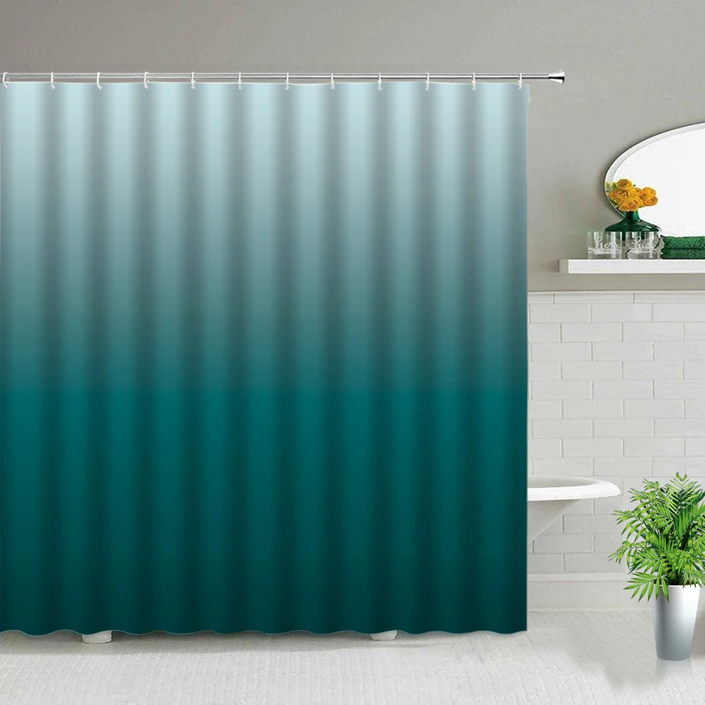 Wooden Decorative Bathtub Shower Curtains Solid Color Cloth Curtain Waterproof Fabric Wall Decor Bathroom Decor Bath Accessories