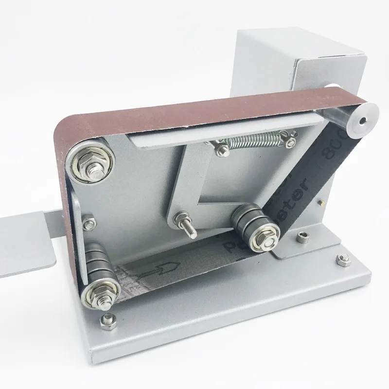 30mm Mini Belt Sander Adjustable 7-Speed Polishing Grinding Machine Edge Sharpener Machine Sanding Grinder Polisher