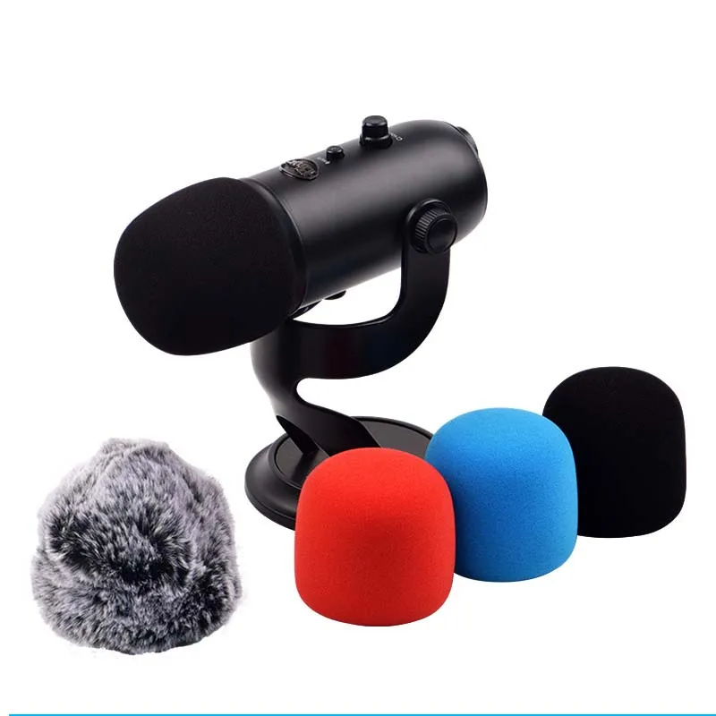 Suitable for Blue Yeti pro Studio microphone sponge cover Blue Yeti/Yeti pro windshield microphone sponge sprayproof fluff cover