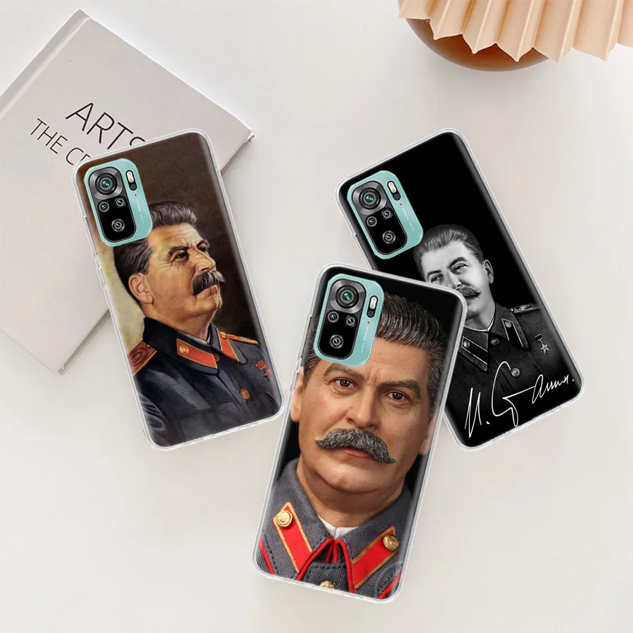 Russian Commander Stalin Phone Case For Xiaomi Redmi Note 13 Pro Plus 5G Cover 10 10A 10C 12 12C 9A 9C 9T 9 8 8A K70 K60 Pro 7A