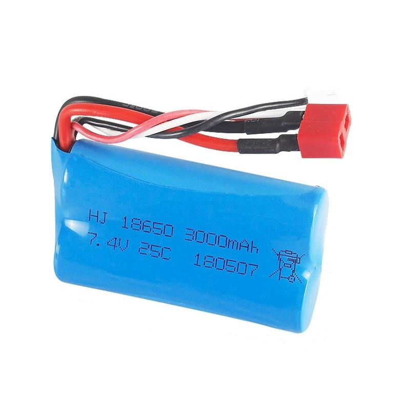 7.4V 3000mah bateria lipo 18650 2S T wtyczka do Q46 Wltoys 10428 /12428/12423 RC akcesoria samochodowe 7.4V akumulator o dużej pojemności