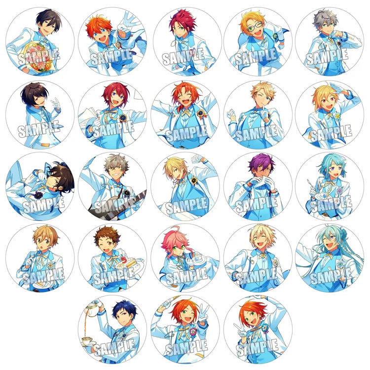 1pc 58mm Brooch Ensemble Stars Trickstar Hokuto Isara Tenshouin Hibiki Iron Bagdes Pins Spilla