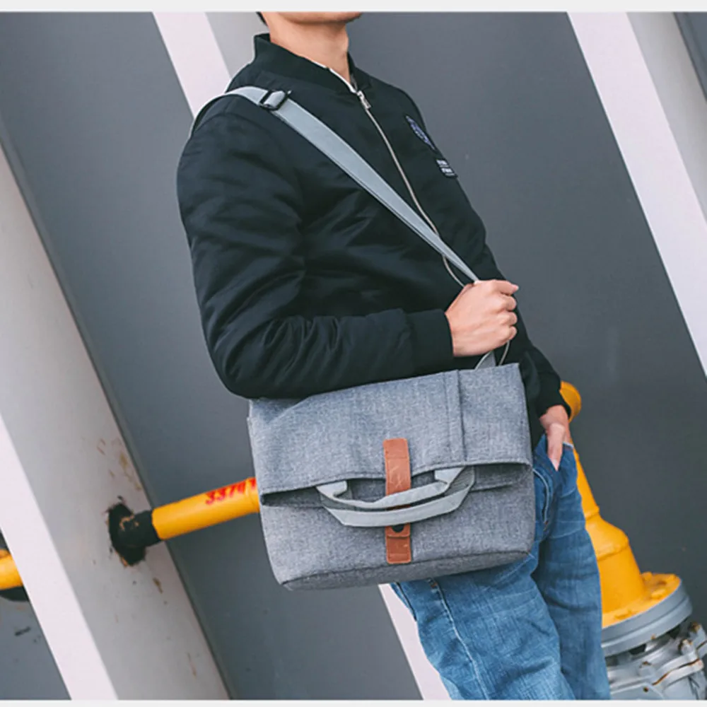 Men's retro messenger bag waterproof shoulder pack male handbag travel mobile phone tablet PC casual storage multi pocket packet