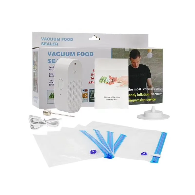 Máquina De Embalagem De Vácuo Portátil Doméstico Bomba Eletrônica Recarregável USB Handheld Mini Selador De Alimentos A Vácuo Doméstico