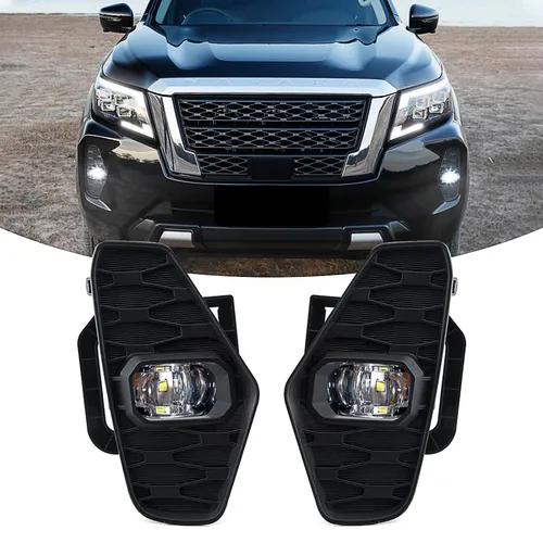 Imagen 1 del producto Lámpara antiniebla LED luz de circulación diurna para Nissan Navara 2020 2021 NP300 Nueva Facelift Pro-4X accesorios impermeables para coche