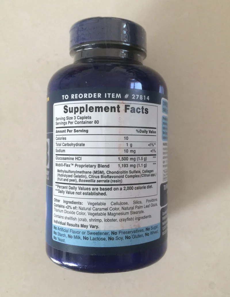 Double Strength Glucosamine Chondroitin & Msm Joint Soother 240 caplets