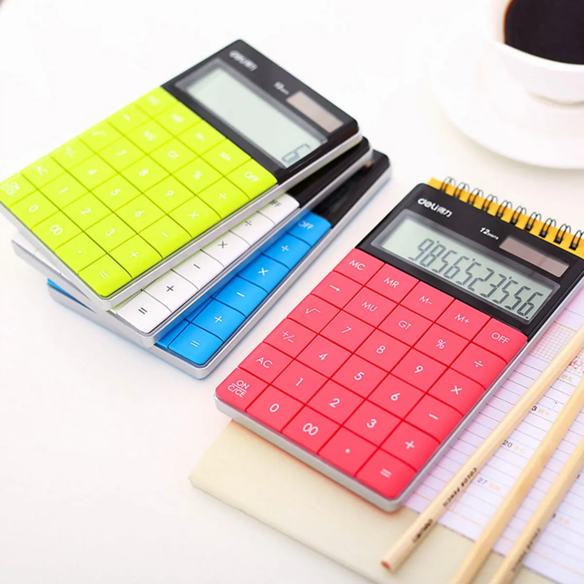 Effectieve 1589 Rekenmachine Grote Knoppen Solar Office Business En Kleurrijke Draagbare Tablet Computer Rekenmachines