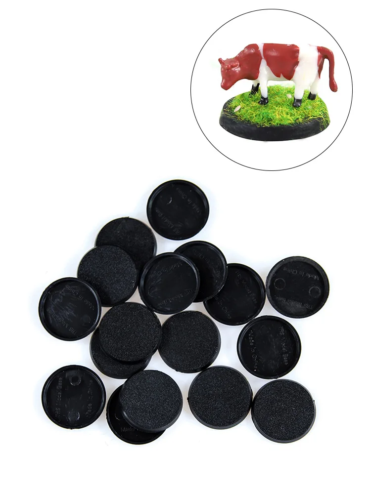 100pcs 32mm ABS Plastic Round Table Wargame Base  For Gaming DIY Model Making Toys Miniature Figures Layout Wholesale