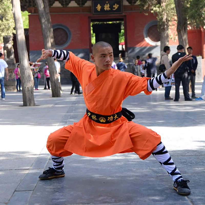 

USHINE Kids Adults Popular Gray Cotton Shaolin Uniform Buddhist Robes Martial Arts Tai chi Kung fu Suit