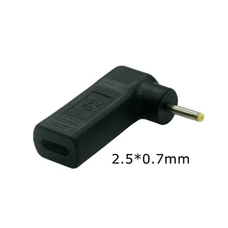 Adaptador USB-C a DC 65W – Conector 2.5×0.7mm 90°