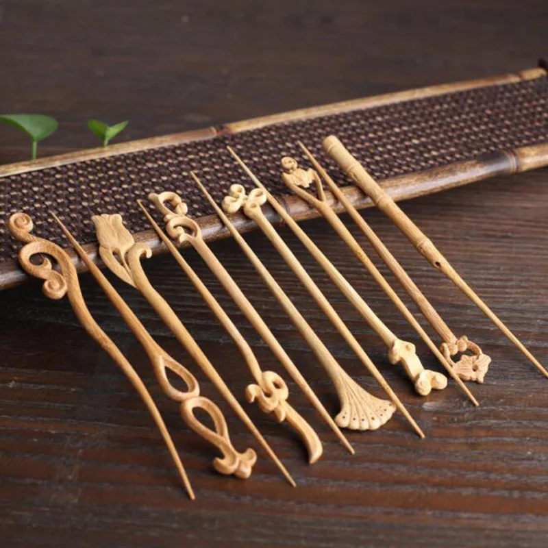 

10pcs Handmade Bamboo Tea Needle Vintage Caving Chinese Tea Ceremony Accessory Puerh Tea Cutter