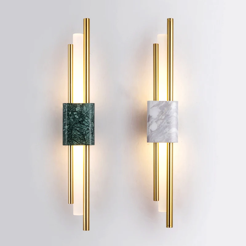 

Nordic LED Marble wall lamps creative living room background wall sconce Aisle Bedroom Bedside Home Decor Light fixture