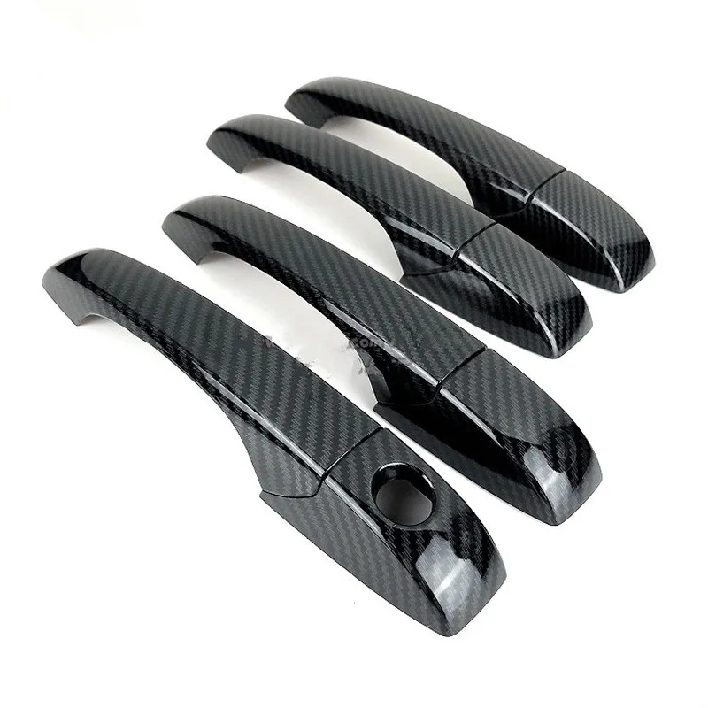 For Dodge Journey 2009 2010 2011 2012 2013 New Carbon Fiber Chrome Car Door Handle Cover Trim Sticker Car Accessories