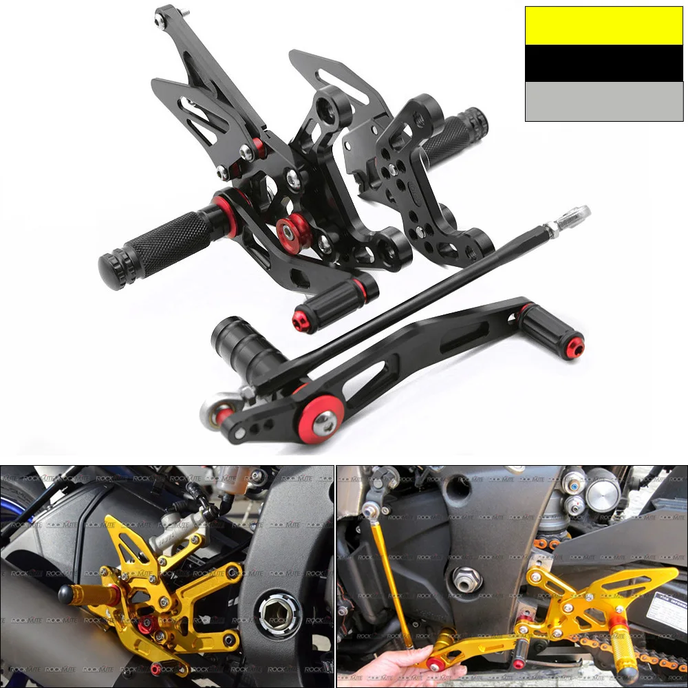 Rear Set Rearsets Foot Peg Rest Footpeg Brake Shift Shifting Lever Pedal For YAMAHA YZF R1 09-14 2009 2010 2011 2012 2013 2014