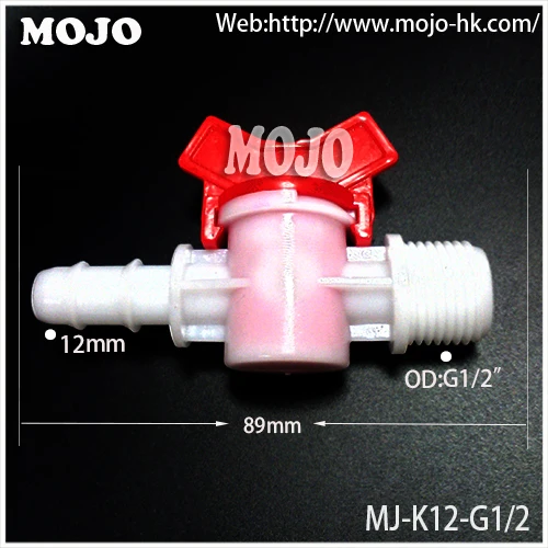 

2020 (10pcs/Lots) MJ-K12-G1/2 Water valve barb:12mm to Male thread:G1/2" diameter garden irrigation water faucet