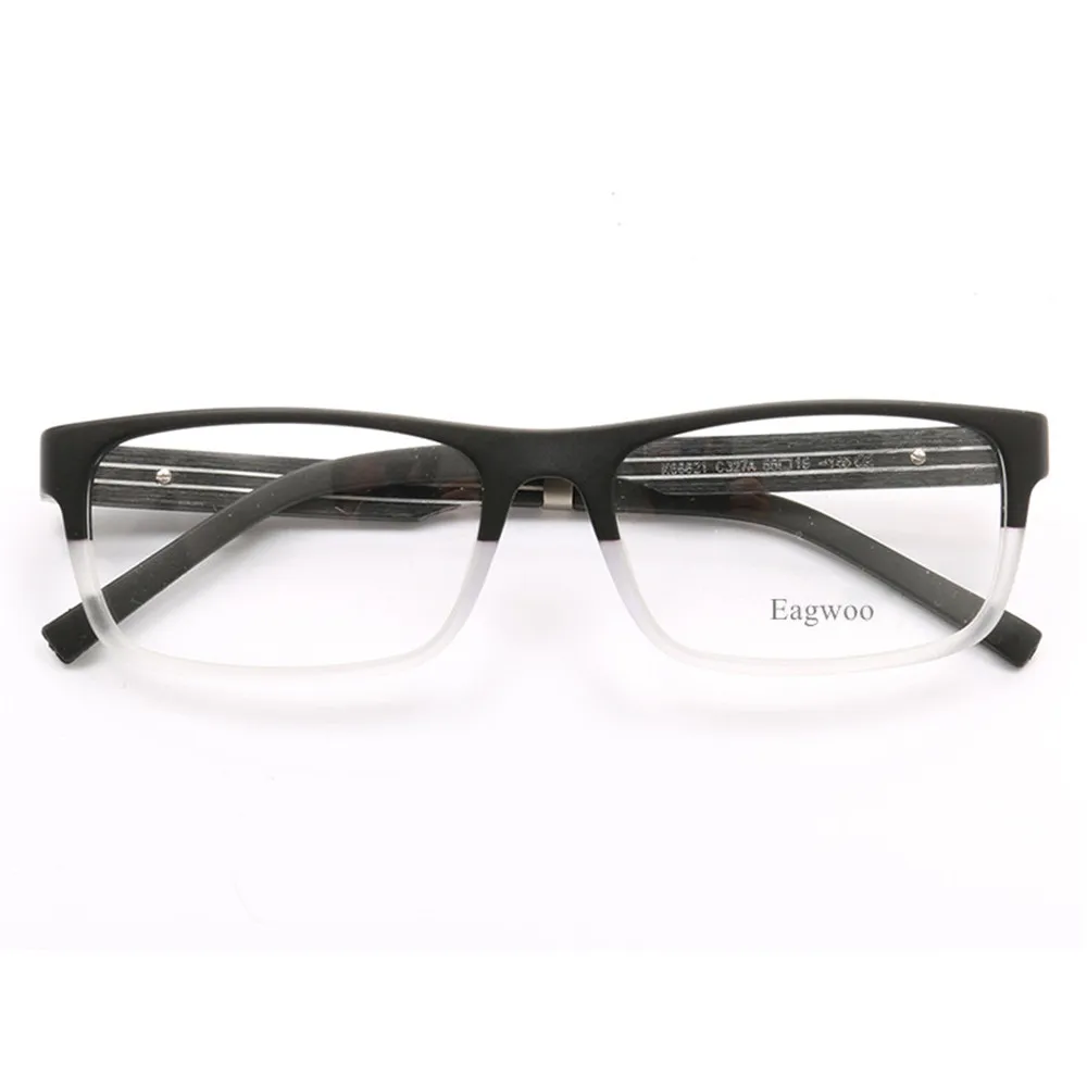 Ebony Wooden Eyeglasses Wood Prescription Optical Frame Man Full Rim Spectacel Fashion Myopia Glasses With Spring Temple