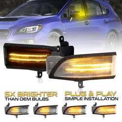 2Pc LED Dynamic Side Mirror Light Dynamic Turn Signal Position Lamp For Subaru WRX STI Forester Outback Impreza Legacy Crosstrek