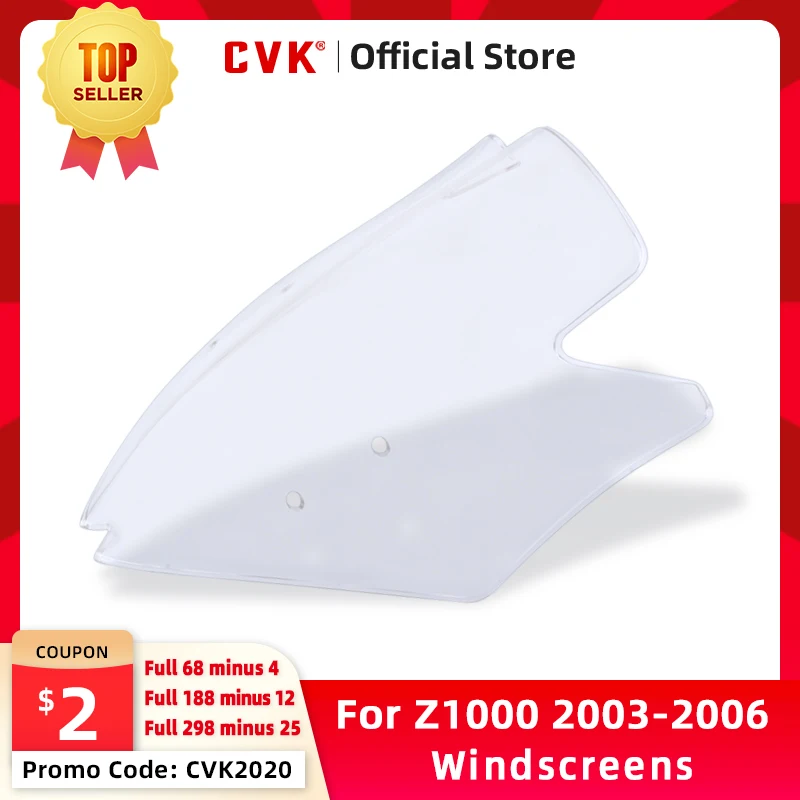 CVK Motorcycle Windshield Spoiler Windscreen Air Wind Deflector For KAWASAKI Z1000 2003 2004 2005 2006 Protector Wind Deflectors