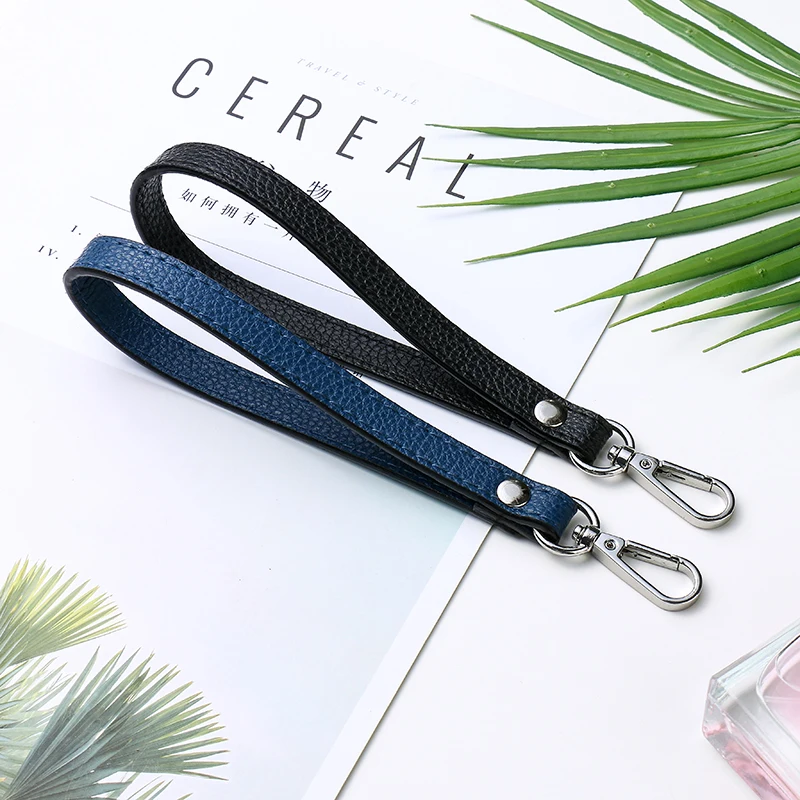 Women Simple Handle Purse Bag Belt Replacement All-Match Clutch Bag Strap Solid Color Wallet Belt Women Wrist Short Bag Strap