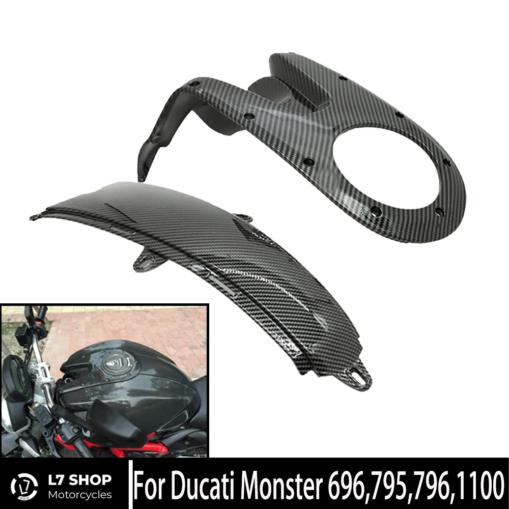 

Ducati Motorcycle Carbon Fiber Fuel Tank Top and Bottom Cap Fuel Tank Center Cover Fuel Tank Side Cover, Monster 696,795,796